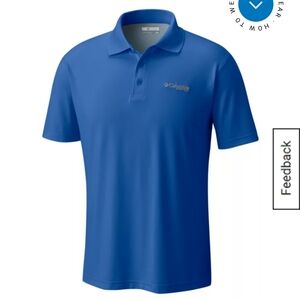 COLUMBIA PFG Omni-Shade LIGHTWEIGHT Blue LOGO Fishing Golf Preppy Size 2X